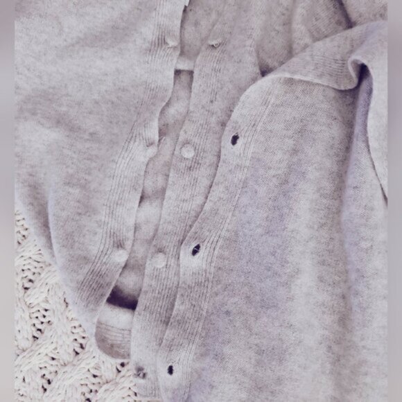 Dean & White 100٪ Pure Cashmere Shawl Sweater - Picture 14 of 15